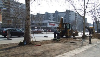 Nastavljeni radovi na obnovi parking mesta na Bulevaru oslobođenja (FOTO)
