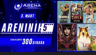 ARENINIH 5: Svake prve nedelje u mesecu, odabrani filmovi po ceni od 300 dinara